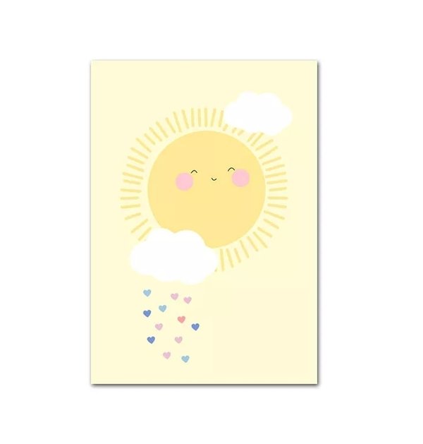 Canvas poster A3 Happy Sky